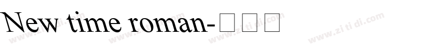 New time roman字体转换